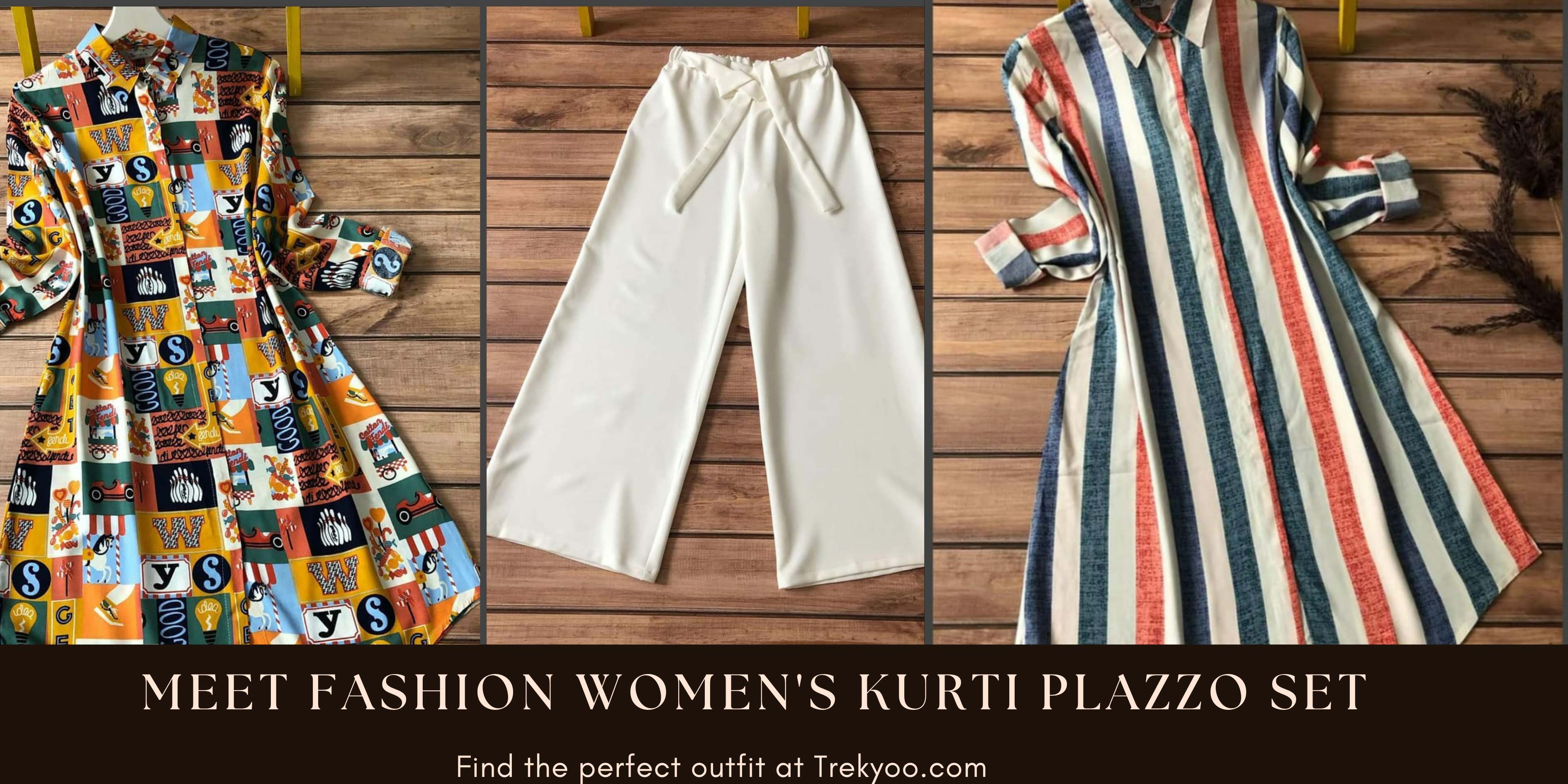 Women's kurti plazzo set